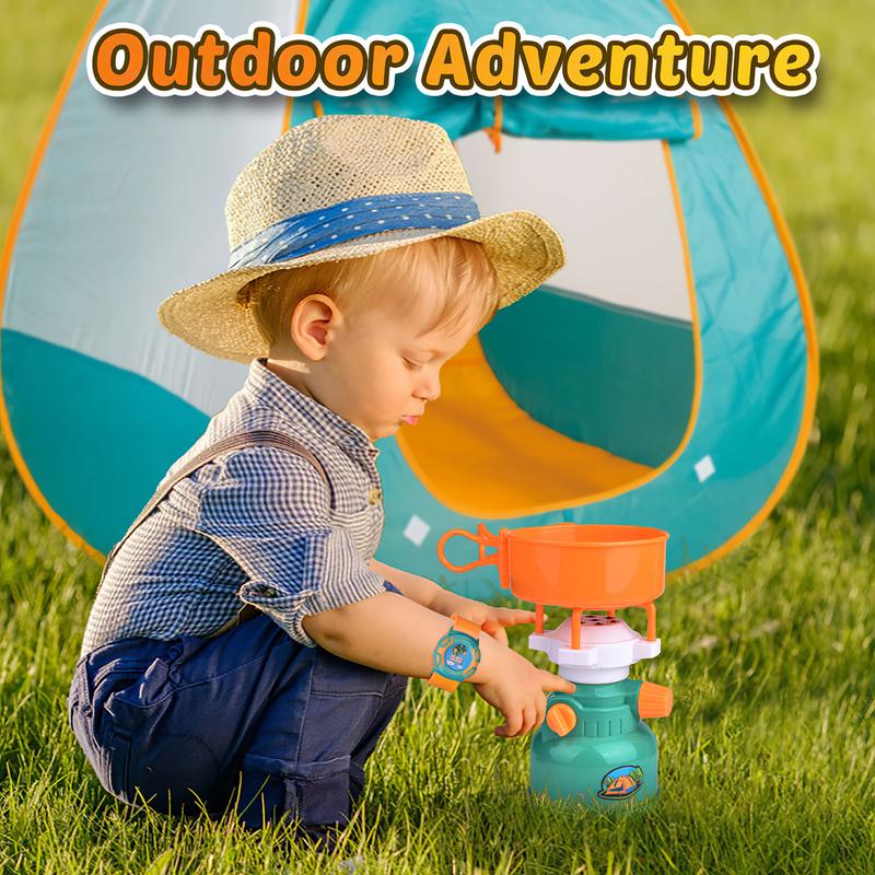 Kids Camping Set with Tent - Camping equipment toys with role play outdoor toys. Suitable for children aged 5 to 12 years old. Birthday gift, holiday gift