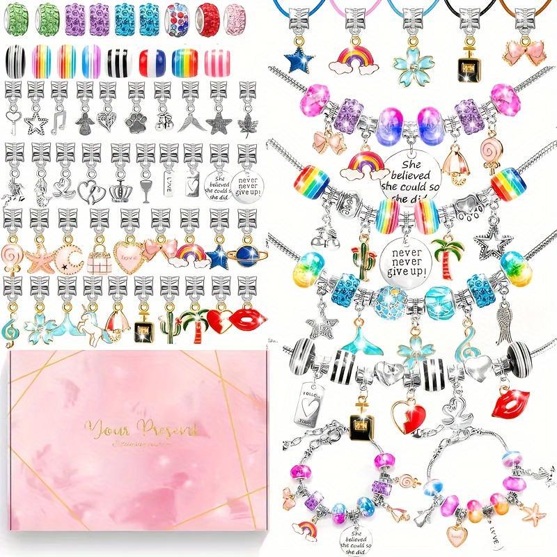 Cute Beaded Bracelet Making Kit, 117pcs set DIY Jewelry Making Kit, Birthday Gift For Girl & Women