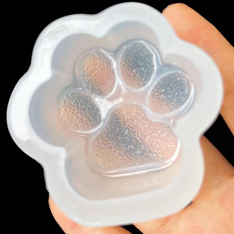 3D Paw Design Resin Mold, 1 Count Cute Silicone Resin Mold For DIY Craft, Home, Office, Desk Decoration