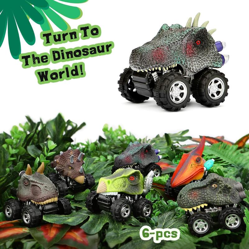 Dinosaur Toys Pull Back Cars for Kids -Dino,  Vehicles for T-Rex Dino Games, Christmas, Birthday Gifts for Kids