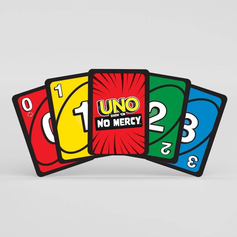 UNO NO MERCY PLUS: Ultimate Party Game With Extra Cards & Tougher Penalties, UNO 192 and 165 card game, +100 difficult rules, Fast Shipping, Premium UNO Card Set, TOP BOARD GAME.