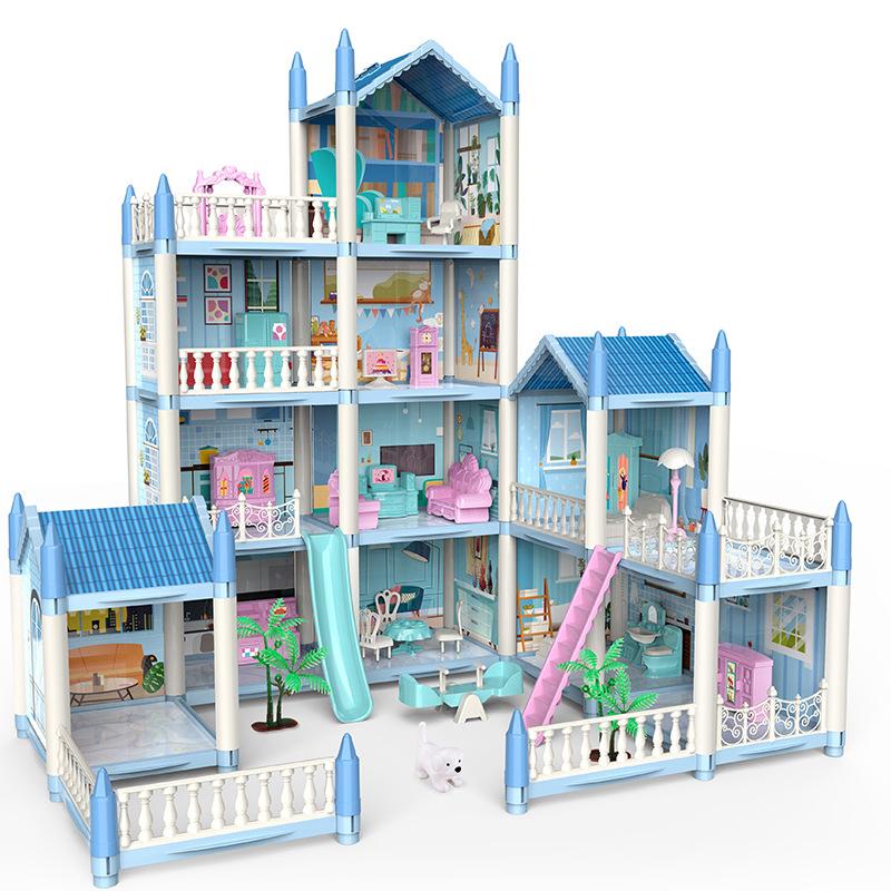 11rooms Doll House For Girls Playhouse Dollhouse Toy Set,A Perfect DIY Pretend Play House Toy, On Christmas & Birthdays, Thanksgiving Day