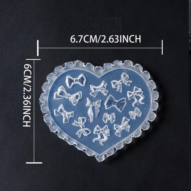 Bowknot Design Nail Silicone Mold, DIY Resin Casting Mold, DIY Resin Casting Mold for Nail Art, Jewelry Making, Home Decoration