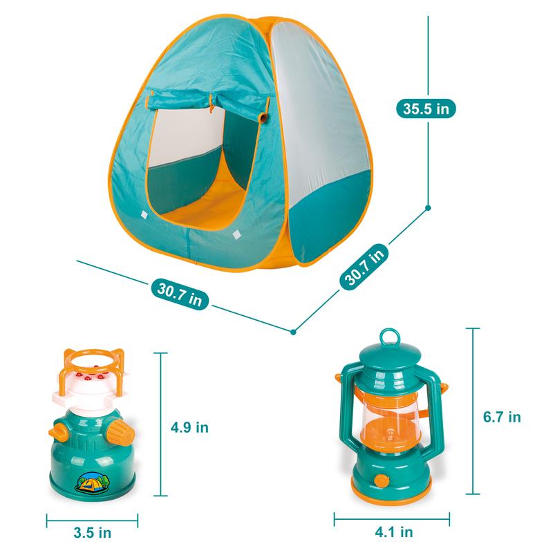 Kids Camping Set with Tent - Camping equipment toys with role play outdoor toys. Suitable for children aged 5 to 12 years old. Birthday gift, holiday gift