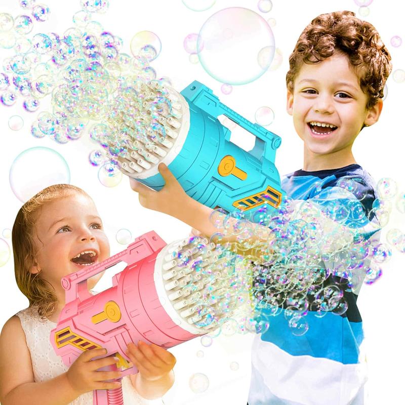 Upgraded Color Bubble Machine, Bubble Machine Toy With Lights,69 Hole Popular Rocket Bubble Machine,Bubbles Toy For 3 4 5 6 7 8 9 10 Years Old Boys Girls Gift Toys bubbly  blaster