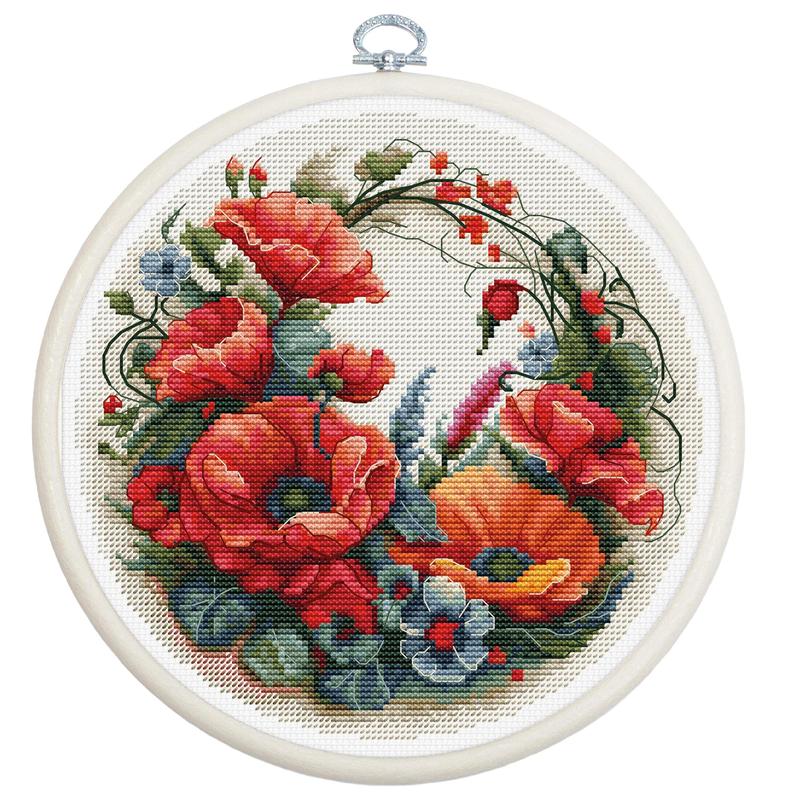 Composition With Poppies BC209l Counted Cross-Stitch Kit