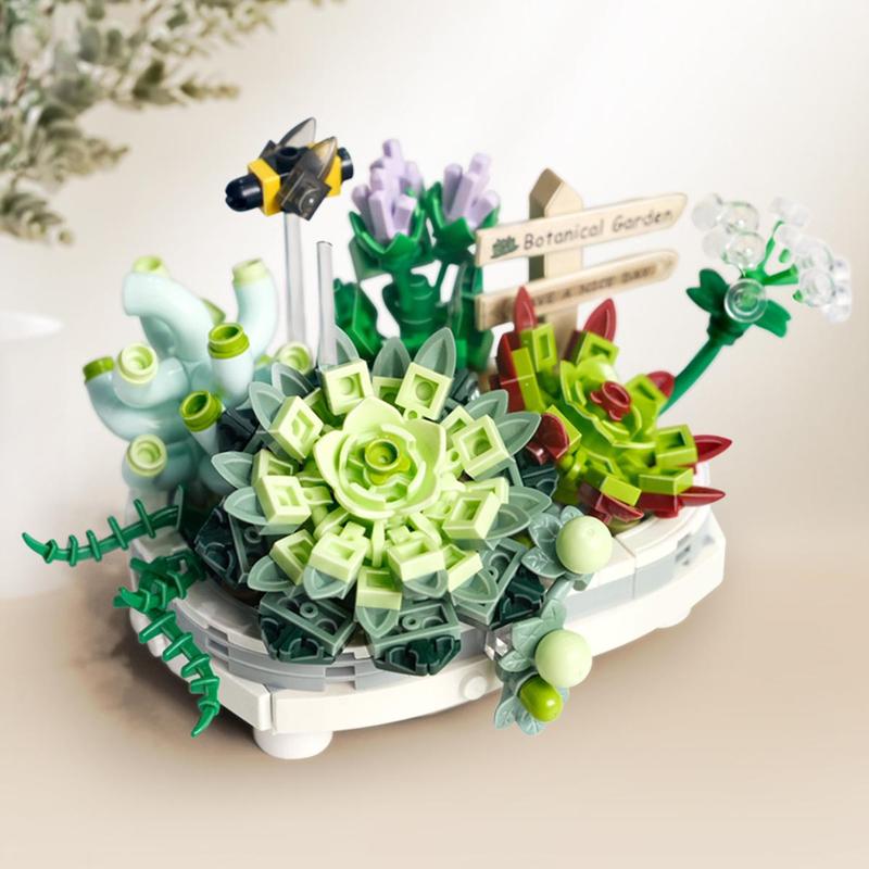 Bonsai Tree Building Kit, Eternal Flower Pot Plant Building Blocks Set, Home Decor DIY 3D Model Artificial Flowers Building Toy, Kids Toys Creative Fidget Toys, Back to School