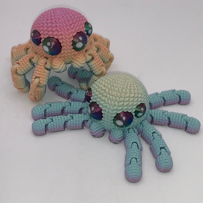 3D Printed Crochet Spider-Random Color Sensory Hand Fidget Size- Jumping Spider 3D Printed Mini Animals Christmas Decoration