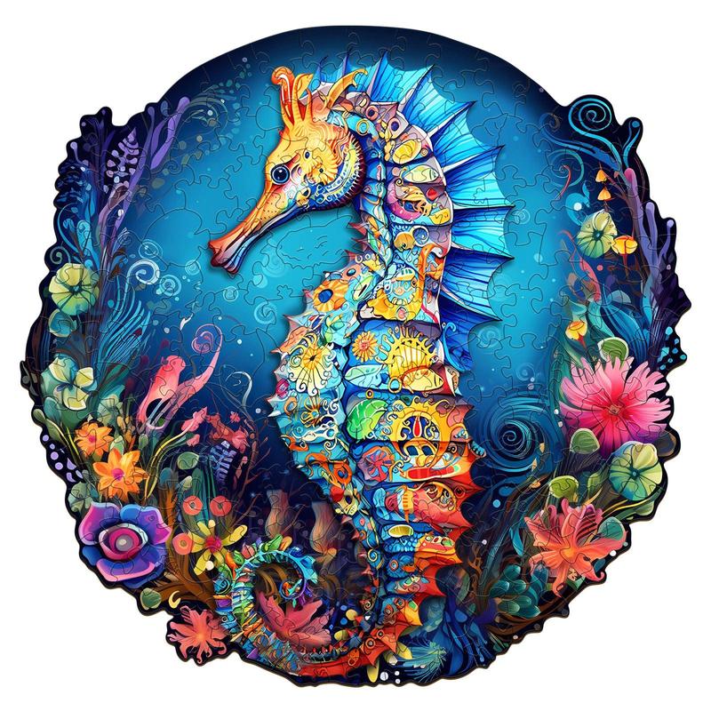 Seahorse 2 Wooden Jigsaw Puzzle - Classic & Novelty Toy