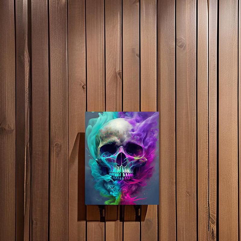 Skull Pattern DIY Diamond Arts Colorful Painting Kit without Frame, DIY 5D Diamond Arts Colorful Painting Kit, Wall Art Decor