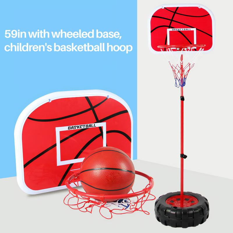 Geyiie Kids Basketball Hoop Adjustable Toddler Basketball Goal Indoor & Outdoor Toys Backyard Outside Toys for Boys Age 3 4 5 6 7 8 Years Gift