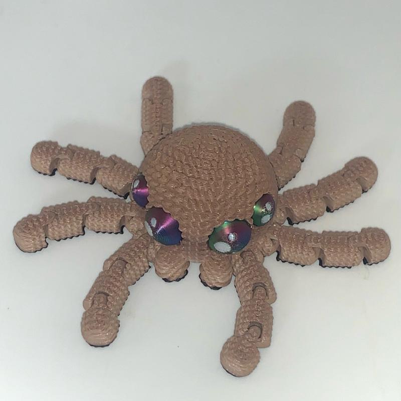 3D Printed Crochet Spider-Random Color Sensory Hand Fidget Size- Jumping Spider 3D Printed Mini Animals Christmas Decoration