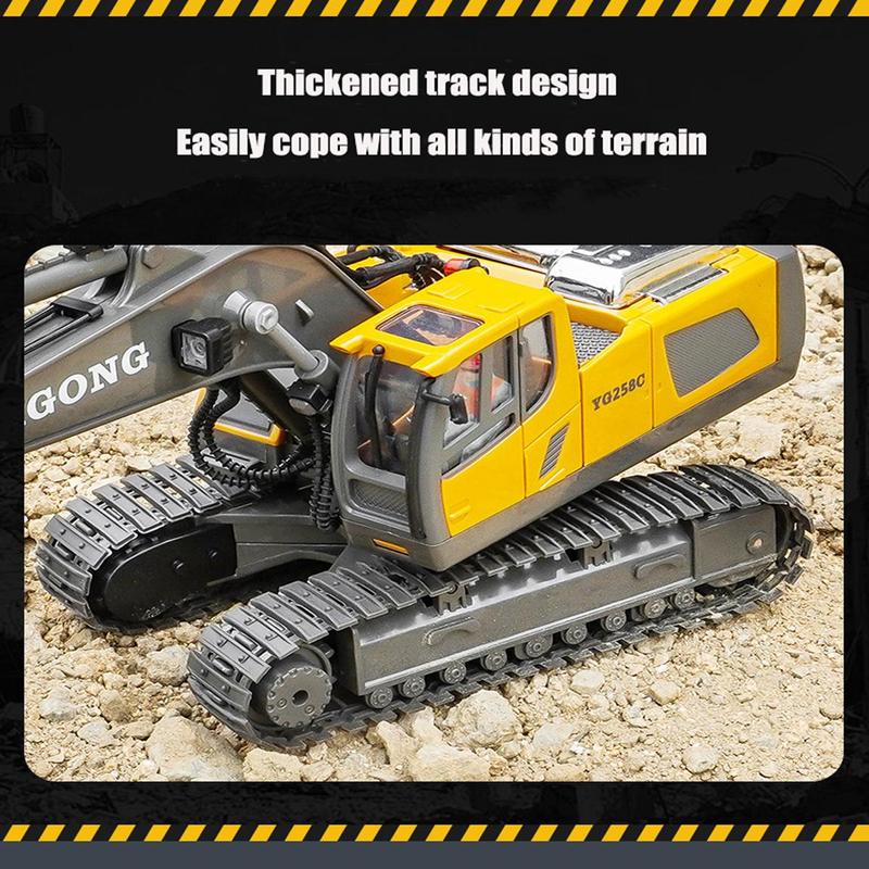 Remote Control Excavator Toy with Remote Controller, Durable Simulation Creative Engineering Vehicle Toy, Perfect Gift for Indoor & Outdoor Playing, Toys for Boys