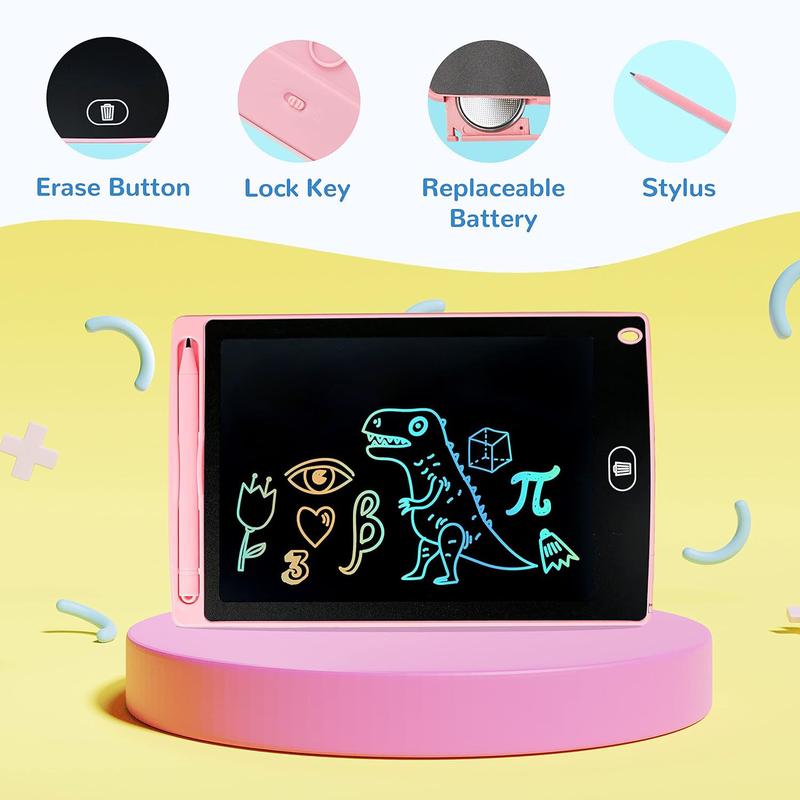 6.5 8.5 10 Inch LCD Writing Tablet for Kids - Toddler Educational Toys Drawing Tablet Doodle Board, Drawing Board - Travel Toys Christmas Birthday Gifts for 3 4 5 6 7 8 Year Old Kids LCD Writing