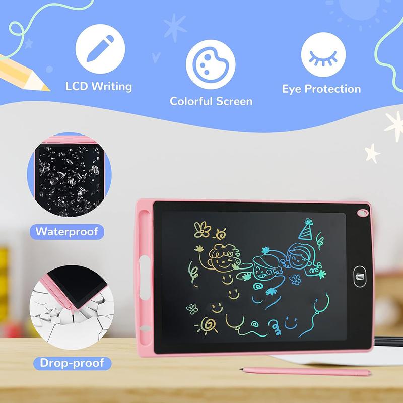 6.5 8.5 10 Inch LCD Writing Tablet for Kids - Toddler Educational Toys Drawing Tablet Doodle Board, Drawing Board - Travel Toys Christmas Birthday Gifts for 3 4 5 6 7 8 Year Old Kids LCD Writing