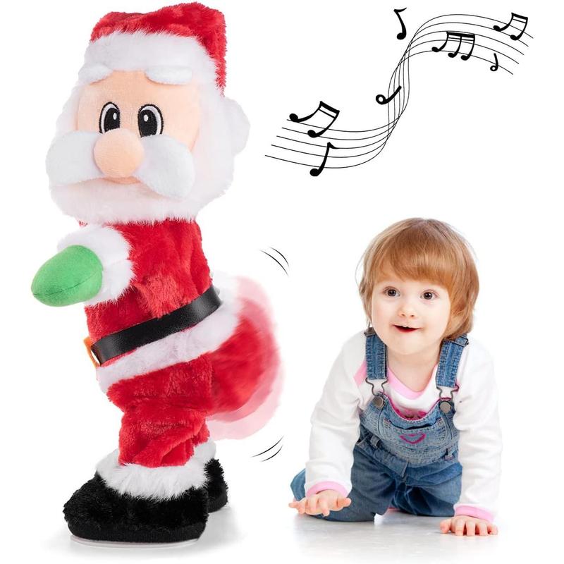 Twerking Santa Claus Plush Doll - Electric Christmas Toy for Kids U