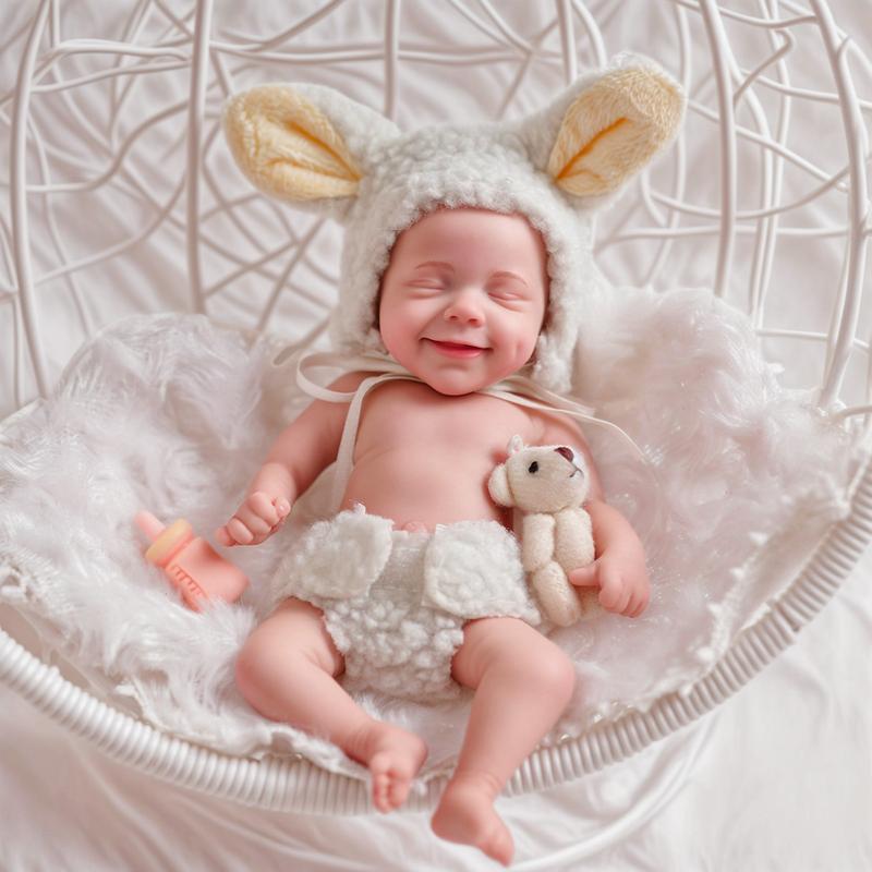 BABESIDE Miniature Reborn Baby Dolls Silicone Full Body - 6-Inch Soft Body Mini Realistic-Newborn Baby Dolls with Real Life Tiny Baby Doll with Feeding & Bathing Accessories for Kids 12+