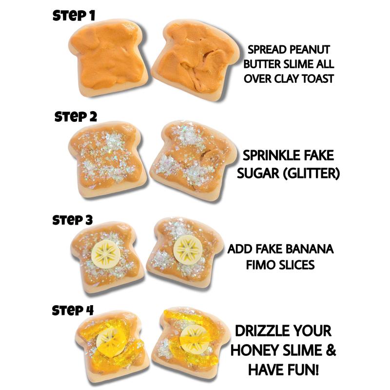 Mini Peanut Butter Banana & Honey Toast DIY Slime Kit