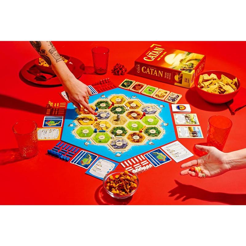 CATAN Board Game - Embark On A Journey Of Discovery And Trade! Civilization Building Strategy Game, Family Game For Kids & Adults, Ages 10+, 3-4 Players, 60-90 Minute Playtime, Made By CATAN Studio