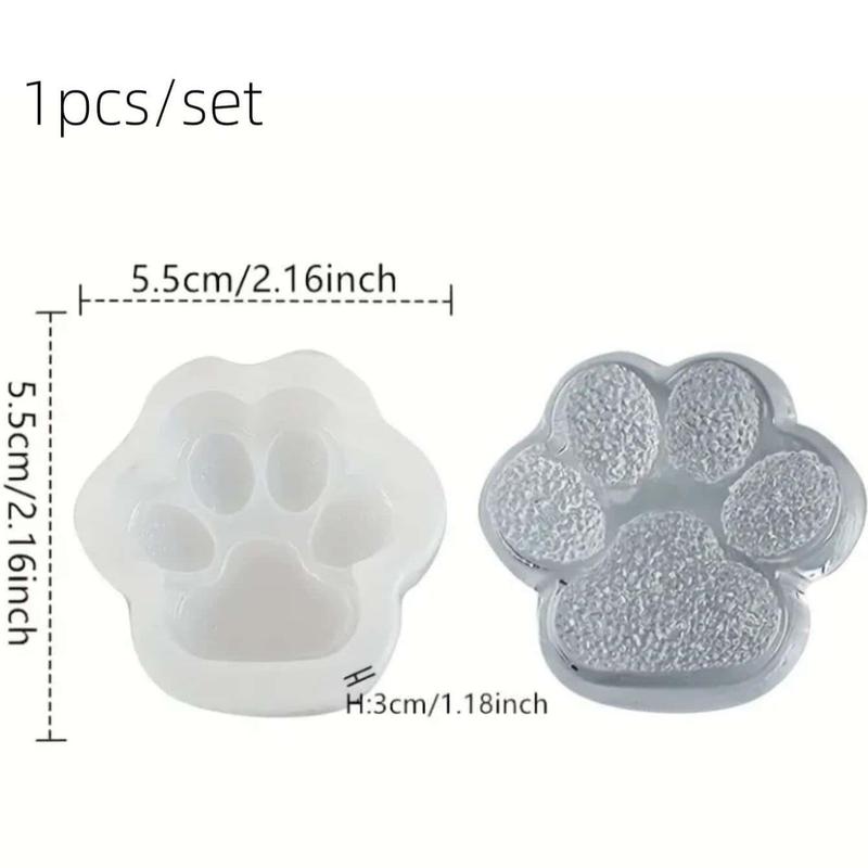 3D Paw Design Resin Mold, 1 Count Cute Silicone Resin Mold For DIY Craft, Home, Office, Desk Decoration