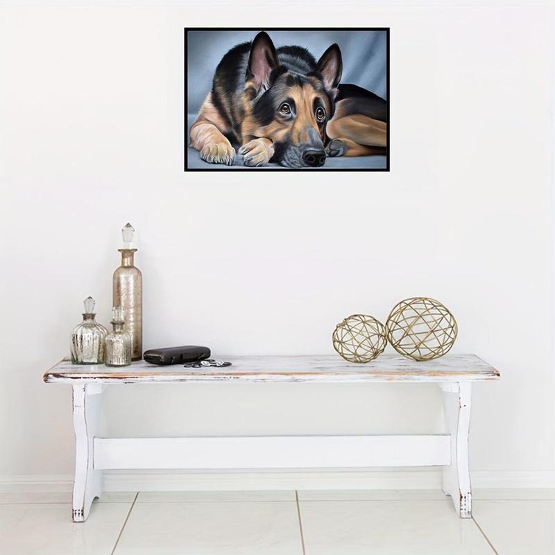 Dog Pattern DIY Diamond Arts Colorful Painting Kit without Frame, DIY Decorative Art Picture for Beginner, Wall Art Decor for Home Living Room Bedroom