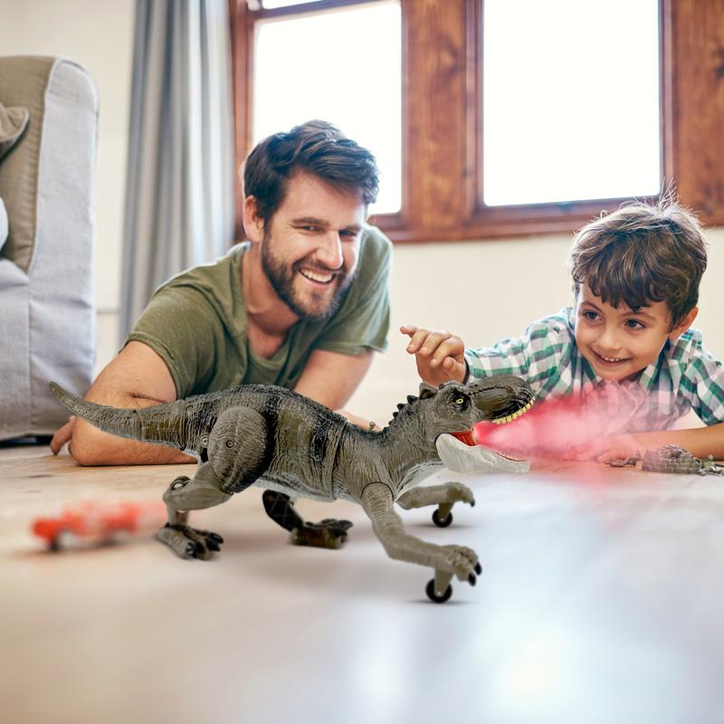 RC T-rex Animal Toy, Spinosaurus and T-rex, swift movement & water spray, gift for boys