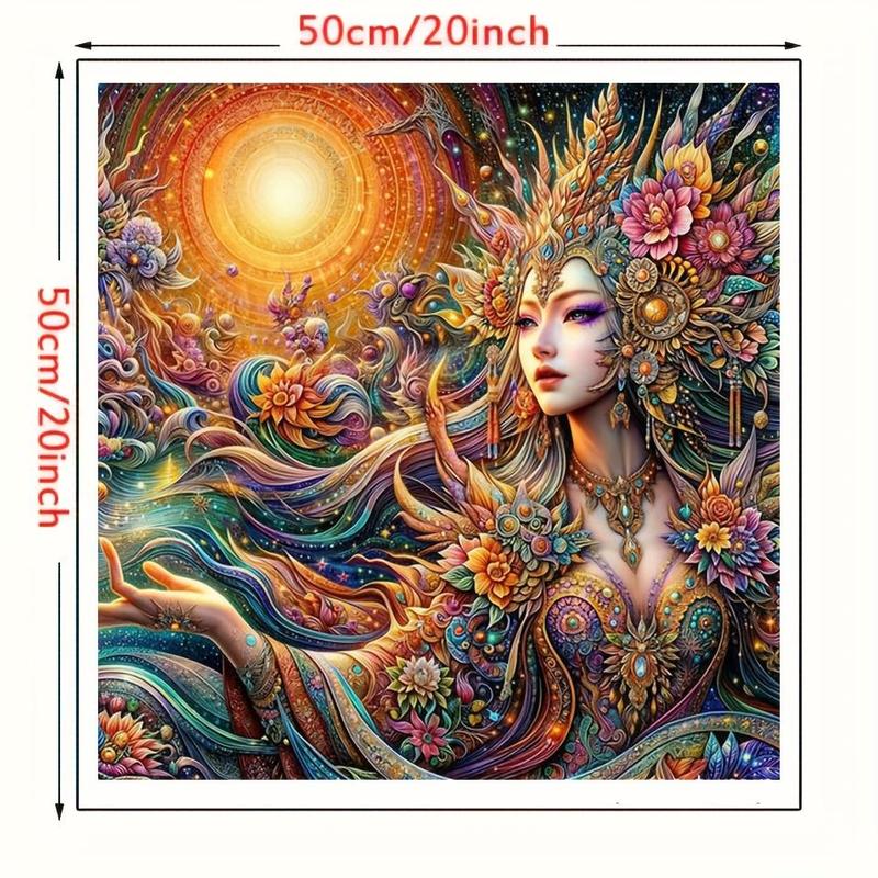 Fantasy Woman Flower Goddess Pattern DIY Diamond Arts Colorful Painting Kit without Frame, 5D Diamond Art Painting for Office Bedroom Livingroom Home Decor