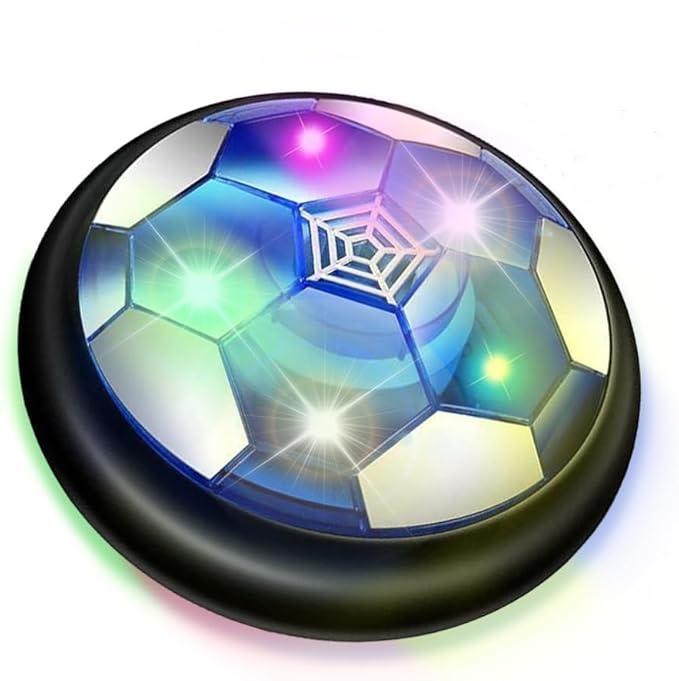 Toyk Boy Toys - LED Hover Soccer Ball - Air Power Training Ball Playing Football Indoor Outdoor Game - Birthday Gifts for Kids, Age 3 4 5 6 7 8-12 Year Old Boys - Soccer hover  ball