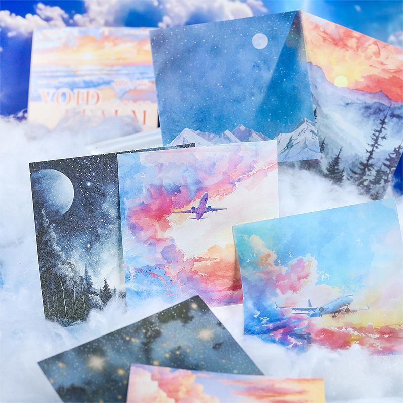 Sky Series Landscape Pattern Material Paper, 20pcs set Scrapbooking & Journal Making Paper, DIY Decorative Paper for Scrapbooking & Journal Making