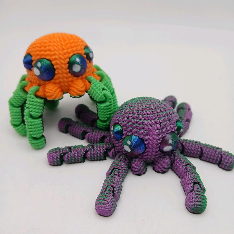 3D Printed Crochet Spider-Random Color Sensory Hand Fidget Size- Jumping Spider 3D Printed Mini Animals Christmas Decoration