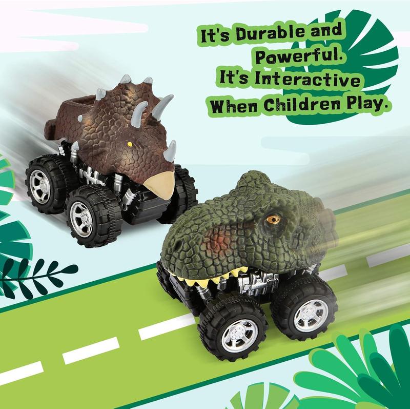 Dinosaur Toys Pull Back Cars for Kids -Dino,  Vehicles for T-Rex Dino Games, Christmas, Birthday Gifts for Kids