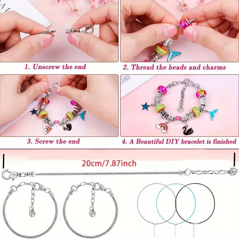 Cute Beaded Bracelet Making Kit, 117pcs set DIY Jewelry Making Kit, Birthday Gift For Girl & Women