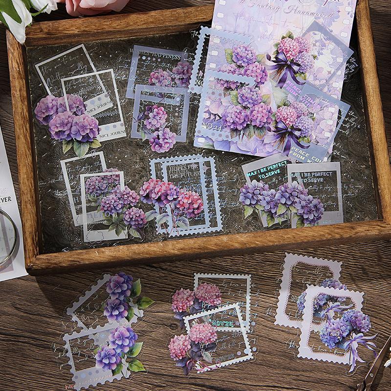 Flower Pattern Sticker, 20pcs set Waterproof PET Material Sticker, DIY Decorative Sticker for Scrapbooking, Journaling, Gift Wrapping