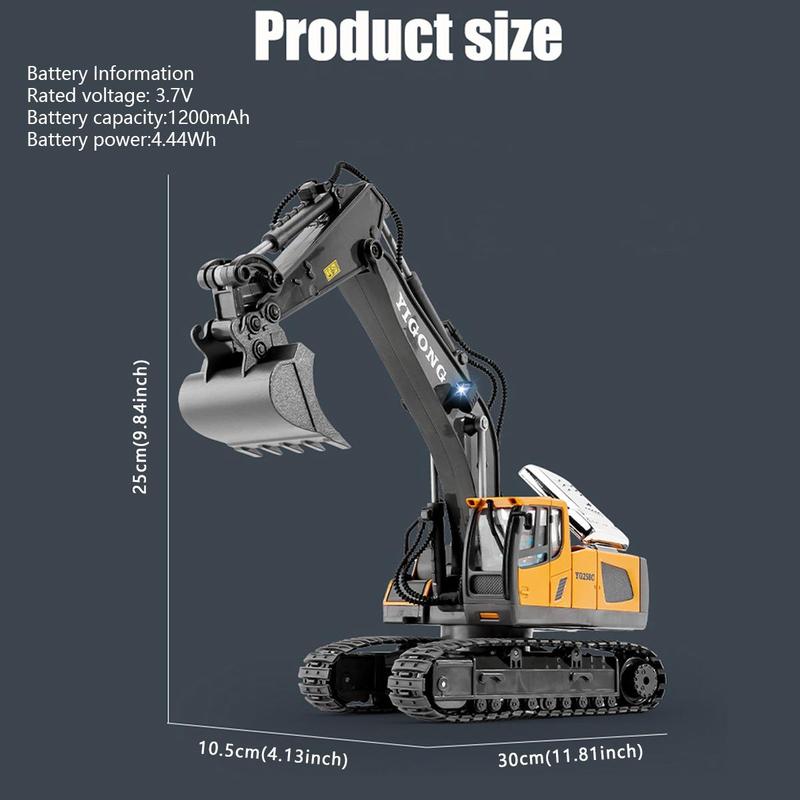 Remote Control Excavator Toy with Remote Controller, Durable Simulation Creative Engineering Vehicle Toy, Perfect Gift for Indoor & Outdoor Playing, Toys for Boys