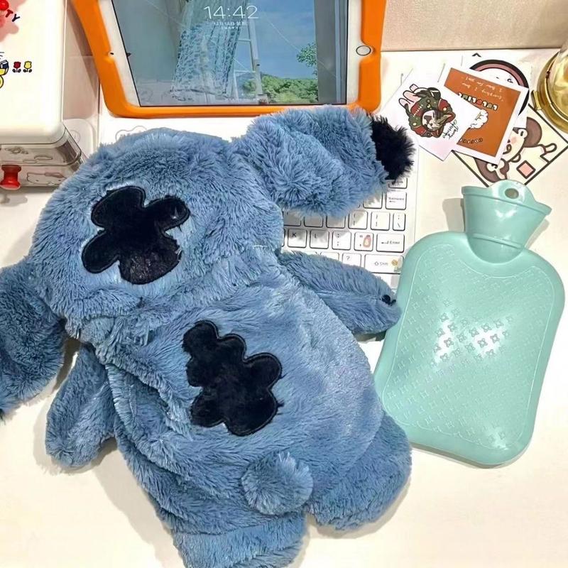 Cuddly plush fill with warm water for period。Anime Stitc Plush with a Bottle for hot Water Filling