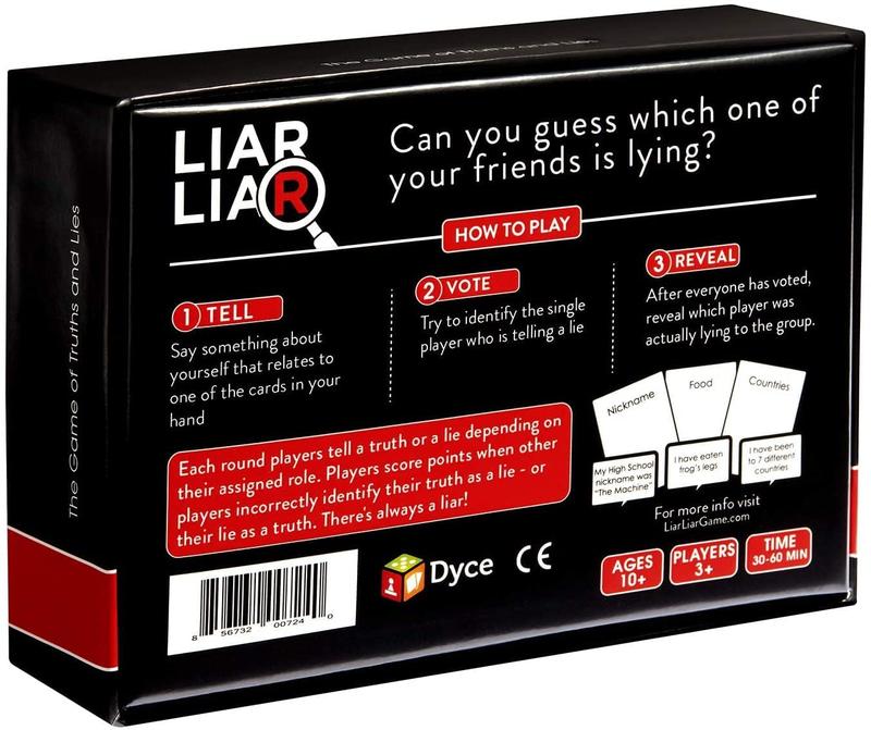 LIAR LIAR Party Game - The Family Card Game of Truths and Lies - for Kids, Tweens, Teens, College Students, Adults, Friends and Families - Perfect for Fun Parties and Board Games Night with your Group