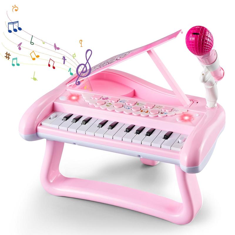 Children's Piano Toy Keyboard, Musical Instrument Toy with Microphone, Multi-use Educational Toys for Kids