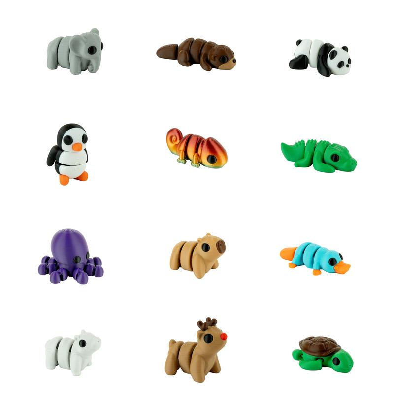 Flexi Friends Mini Animals | Pick Your Own | Articulating 3D Printed Pets | Animal Pocket Figurines & Statues