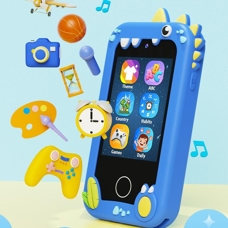 KIKAPABI  Intelligent Mobile Plaything Smart Phone Toys- MP3 Sound System, Twin Camera, Enlightening Pastimes, Ideal Celebration Present - Interactive Touchscreen Pretend Devices