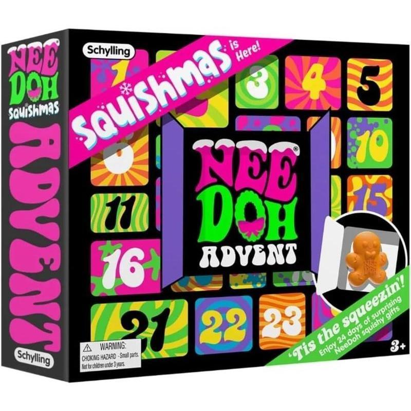 NeeDoh Squishmas 2024 Advent Calendar - 24  Mini Toys  Advent Calendar Squishy Fun - Christmas Countdown with Mini Toys for Kids