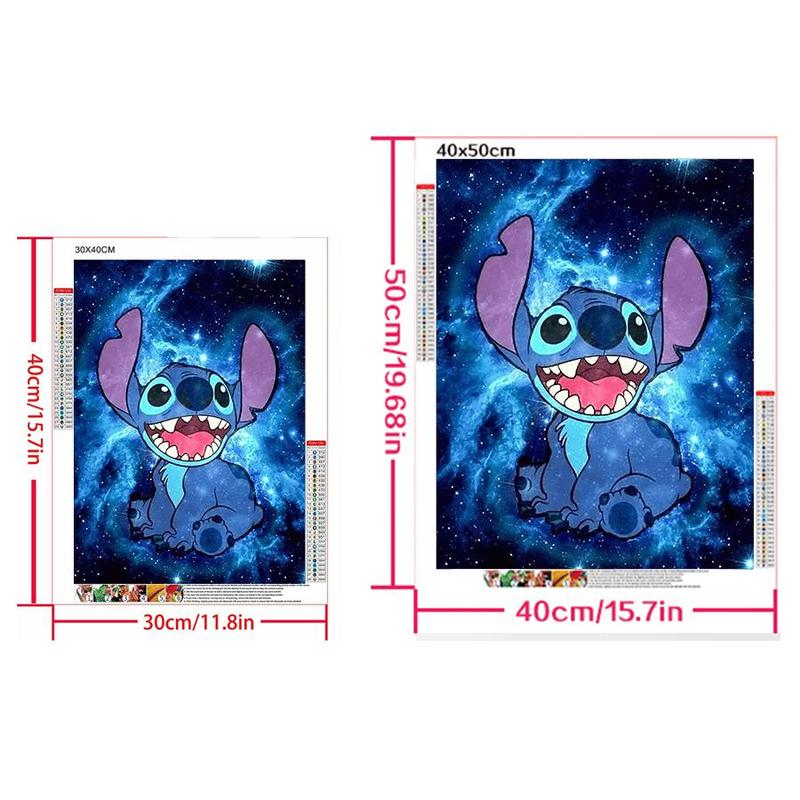 Cartoon Stitch Pattern DIY Diamond Arts Colorful Painting Kit without Frame, DIY 5D Diamond Arts Colorful Painting Kit, Wall Art Decor for Home