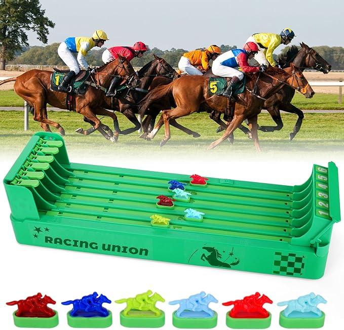 Derby Horse Race,Horse Racing Game,Electronic Horse Race Board Game with 6-Horse, Mini Portable Board Racing Game Table Top for Family Friends Adults Party Entertainment Games (Battery Operated)