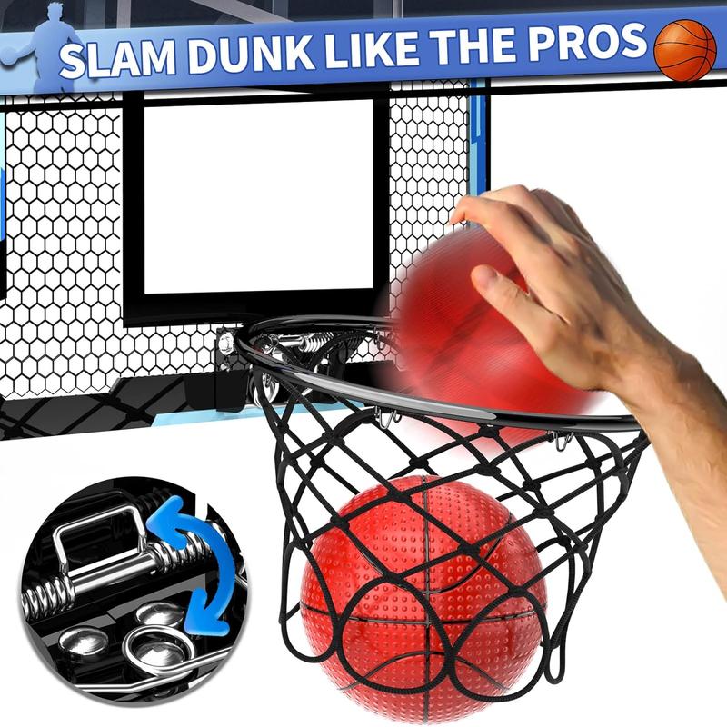 Indoor Basketball Mini Basketball Hoop with 4 Balls for Bedroom Office Outdoor as Christmas Gift