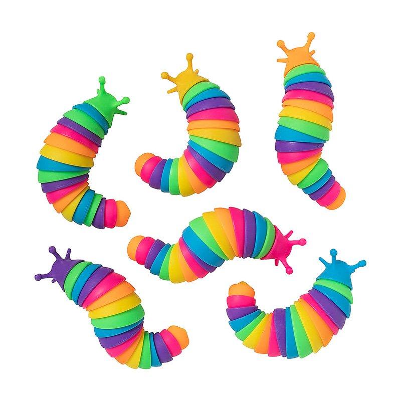 Super Sensory Rainbow Fidget Slug for Stress Relief - Fun ExpressKids