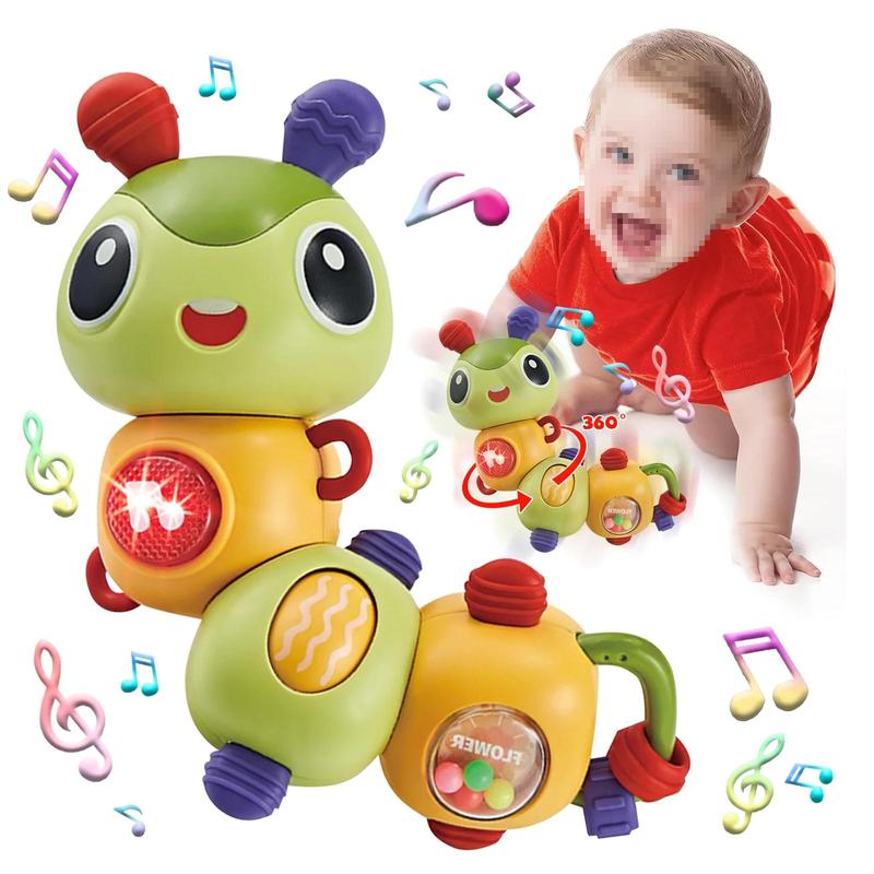 360° Fine Motor Skills Toys, Cute Caterpillar Musical Toys, Musical Educational Toys, Educational Learning Toys Gift, 5.5*6.7 in