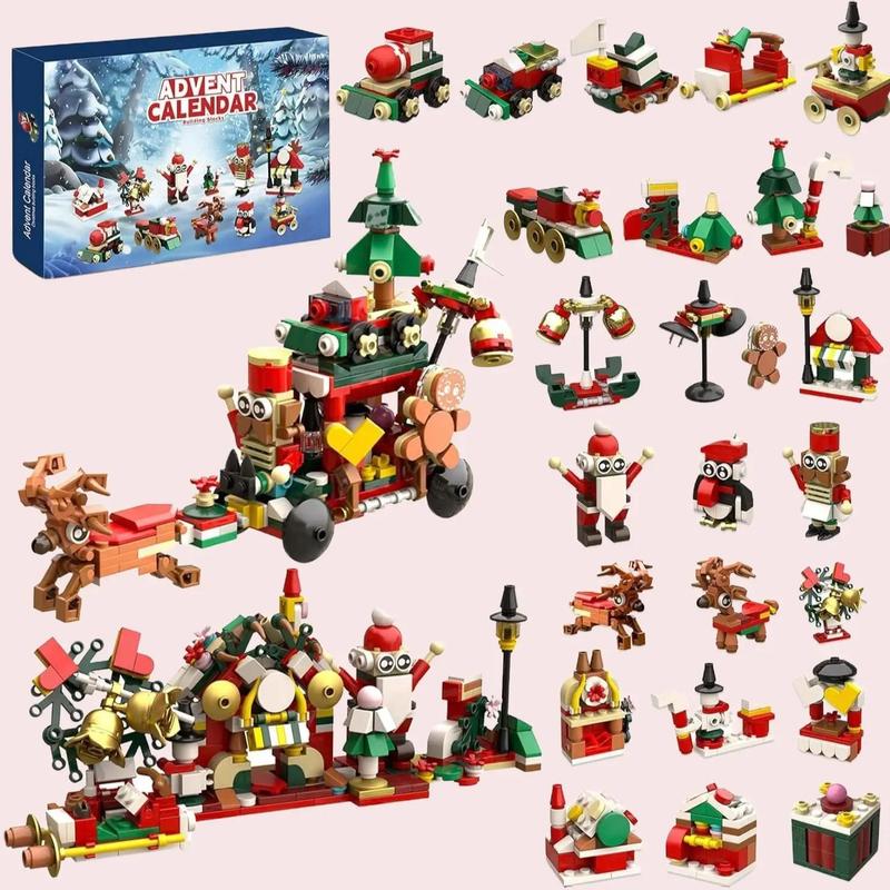 2024 Christmas Advent Calendar Building Blocks Set - 24-Day Countdown Surprise Toy Kit for Kids & Adults, Perfect Xmas Gift for Boys & Girls