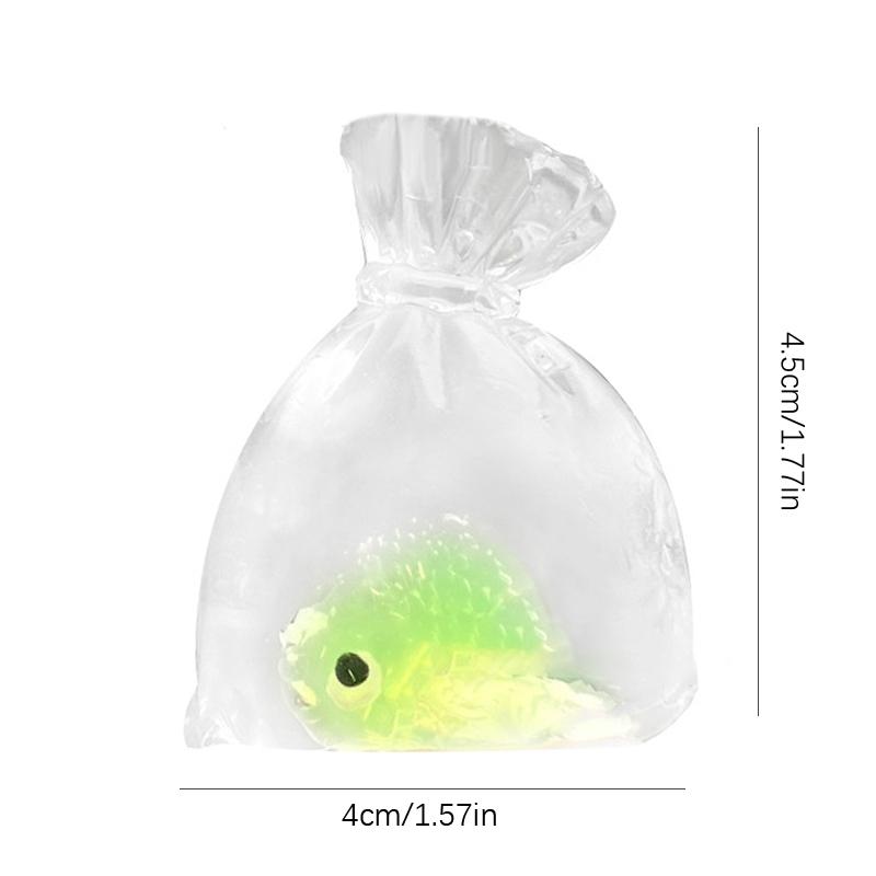 Squishy Toy Goldfish Bag Mochi Soft Rubber Toy Cute Goldfish Pinching Slow Rebound Decompression Vent Toy Stress Release Gift