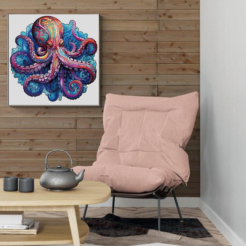 Deep Sea Giant Octopus Wooden Jigsaw Puzzle