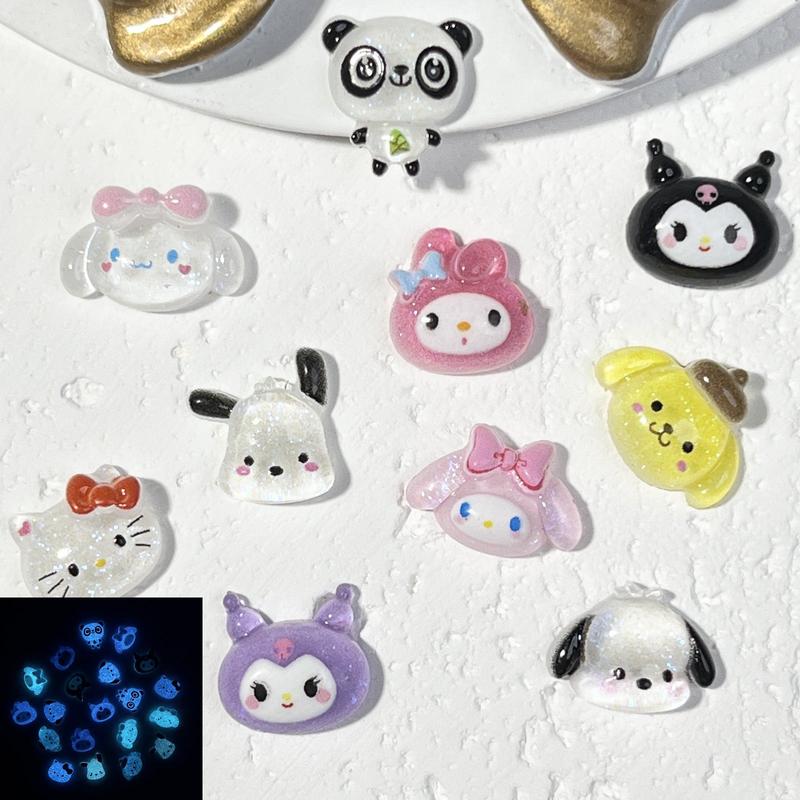 Resin Nail Charms-Sanrio Series,Diy Resin Charms ,Cartoon resin three-dimensional jewelry diy mobile phone cream accessories handmade hairpin water cup material