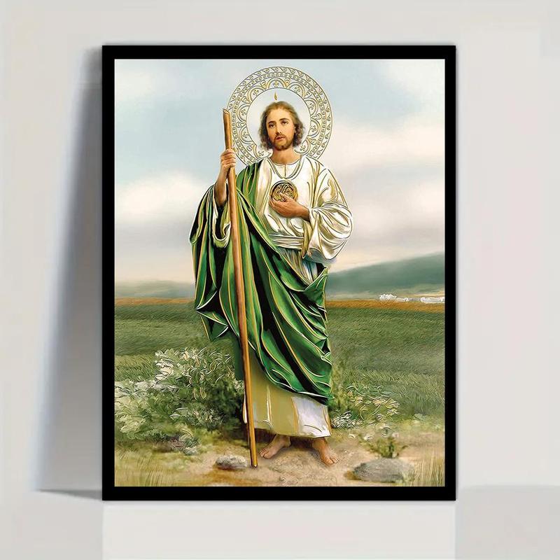 Jesus Pattern DIY Diamond Arts Colorful Painting Kit Without Frame, 1 Set DIY 5D Diamond Art Decorative Painting for Adults Beginners, DIY Wall Art Decor for Home Living Room Bedroom